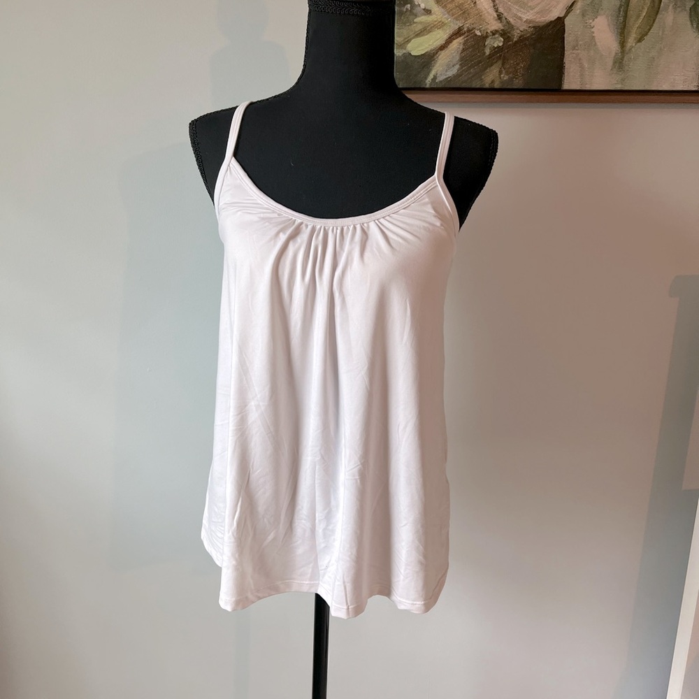 White Tank with Built in Bra